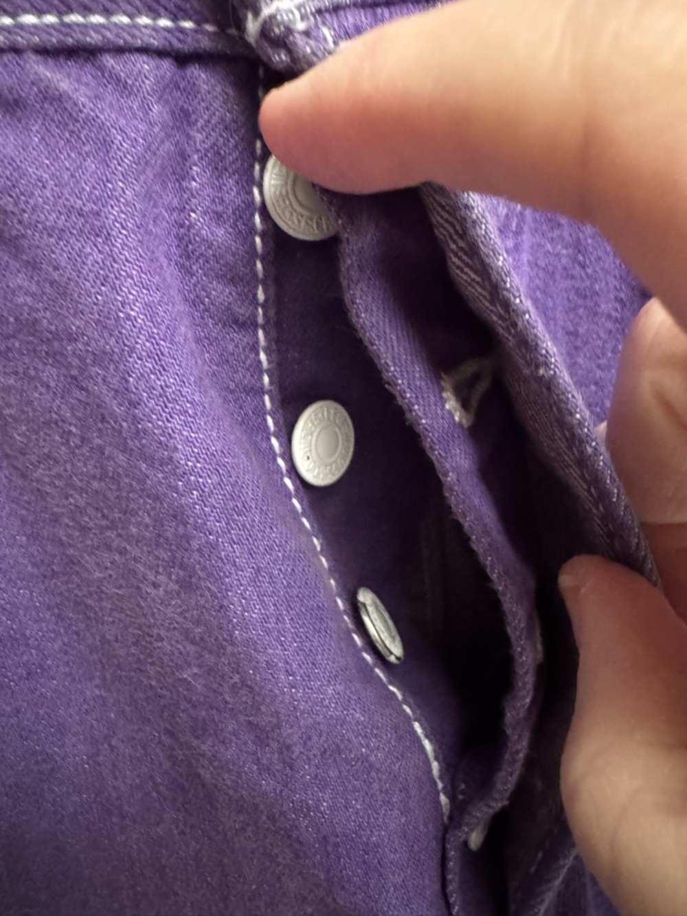 Levi's Men’s 501 Original Fit Purple Jeans - Picture 12 of 14